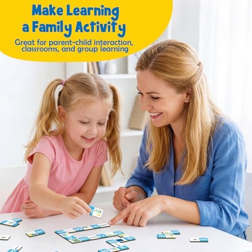 Kasfalci Place Value Dominoes Set Flash Cards, Back to School Supplies, 50 PCS Math Learning Games for Kids, Montessori Counting Toys, Preschool Kindergarten Classroom Must Haves - Image 5