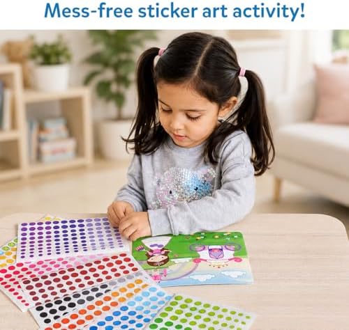 Skillmatics Dot It Sticker Art – Unicorns & Princesses, Craft Kit for Kids - Image 3