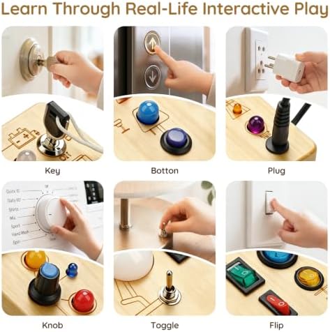 Joyreal Busy Board for Toddlers - Montessori Toys for 1 2 3 Year Old - Image 3