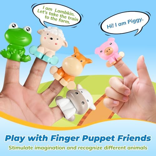 Cieex Toddler Toys Farm Animal Train for 1 2 3 Years Old, Learning Toy - Image 5