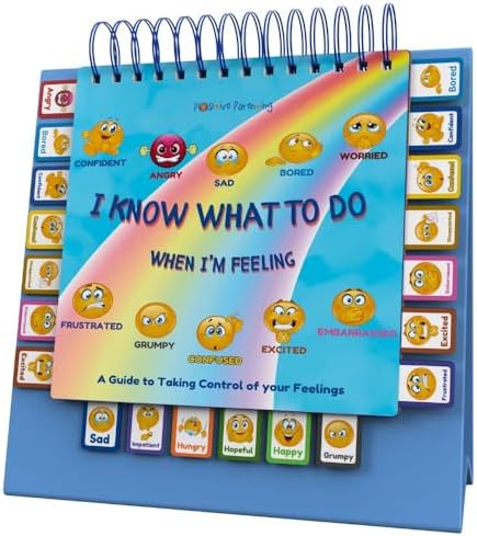 Thought-Spot I Know What to Do Flipbook | Emotions Wheel & Feelings Chart | Emotional Regulation Tool for Home, Class, or Calm Down Corner | Helps Kids Learn Coping Skills | Autism Must-Have by PositiveParening