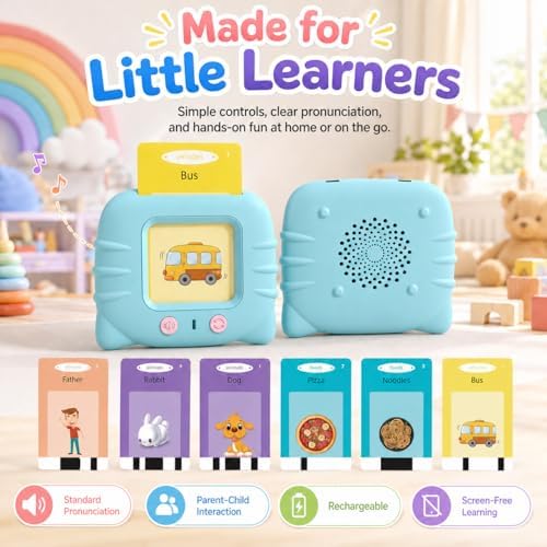 Talking Flash Cards for Toddlers 1 2 3 4 5 Year Olds, 224 Sight Words Montessori Language Learning Toys, Pocket Speech Therapy & Autism Sensory Toy, Educational Toddler Toys Gifts - Image 2