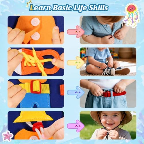 Busy Board Montessori Toys for 2 Year Old Boy Birthday Gift Busy Book - Image 4