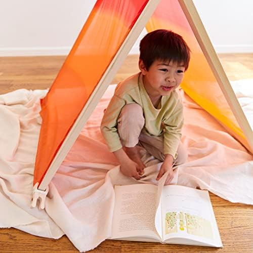 Sarah's Silks Giant Playsilk | 100% Silk Toy for Toddlers | Bright Colored Large Scarves for Fort Building and Pretend Play - Fire - Image 2