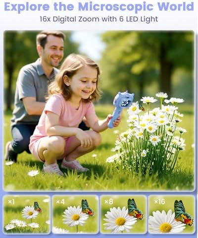 Kids Microscope Outdoor Toys - Handheld Microscopes Autofocus - Image 3