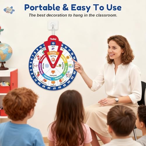Wheel of the Year,Season Calendar Wheel,Montessori Felt Circular Calendar Wheel of the Year,Seasons Wheel Calendar Montessori Homeschool Wheel fo the Year Calendar for Kids Preschool - Image 4