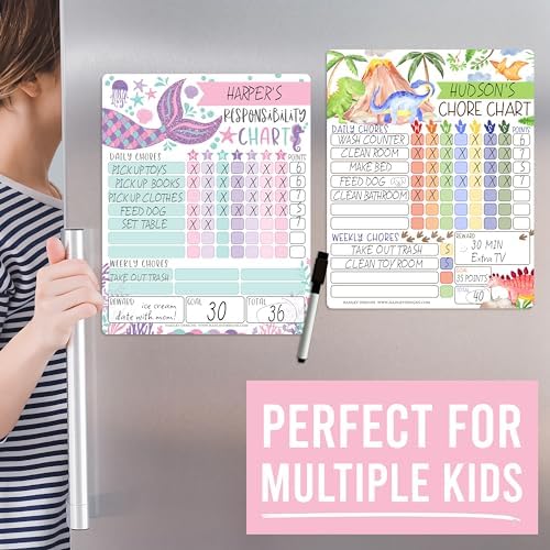 Magnetic Chore Chart for Kids Dry Erase Reward Chart for Home and Classroom - Image 3