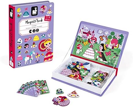 Janod MagnetiBook 63 pc Magnetic Princess Costumes Dress Up Game - Ages 3+ - J02725 by Janod