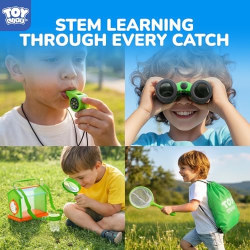 TOY Life Kids Explorer Kit with Bug Catcher for Kids, Bug Catching Kit with Bug Toys, Kid Safari Vest & Hat, Compass, Binoculars, Magnifying Glass, Educational Outdoor Toys Boys Kid Adventure Kit - Image 3