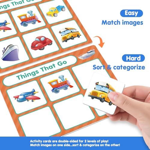 EAMAY Building Language and Matching Games Set with 6 Sorting Mats and 36 Everyday Objects Pieces Special Education Classroom,Sorting Toys for Toddlers 1-3 - Image 4