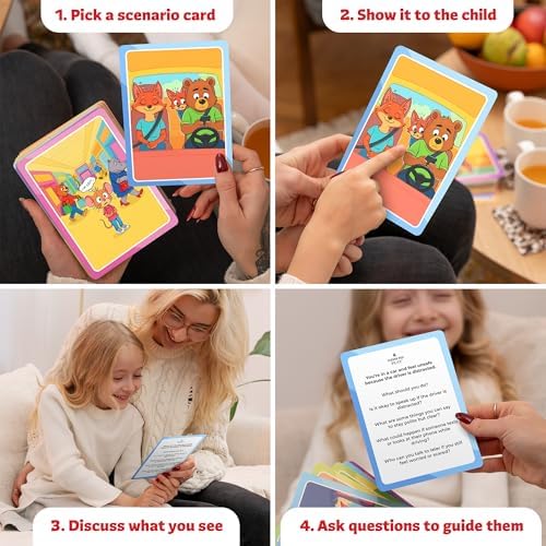 Who What Why Safety Conversation Cards for Kids, SEL Game, Ages 4+ - Image 4