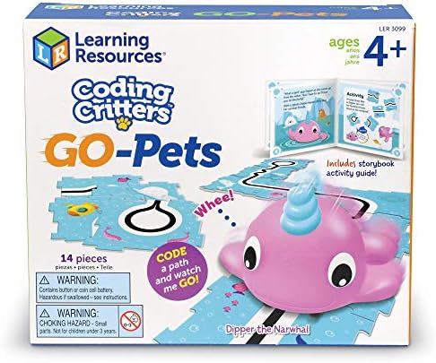 Learning Resources Coding Critters Go Pets Dipper the Narwhal - 14 Pieces, Ages 4+ Screen-Free Early Coding Toy For Kids, Interactive STEM Coding Pet, Toddler Learning Toys - Image 4