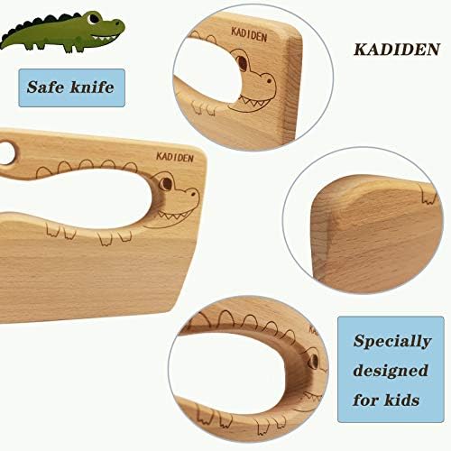Wooden Kids Knife for Cooking,Kid Safe Knives,Kitchen Toy,Chopper,Vegetable and Fruit Cutter (For 2-8 Years Old) - Image 3