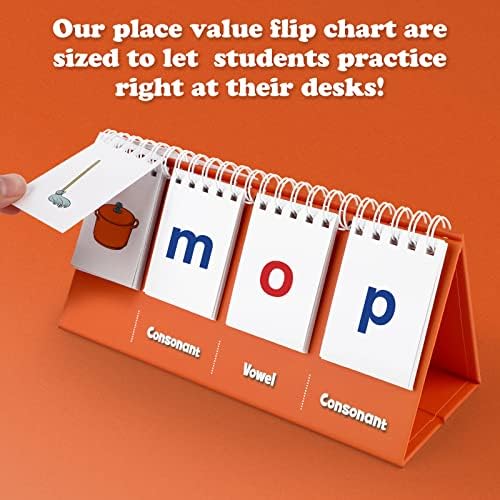 Aizweb CVC Word Builder,Phonics Games Flash Cards for Preschool Kindergarten Classroom,Montessori Special Education Reading Manipulative Spelling Toy for Learning Activity Teacher School Supplies - Image 3