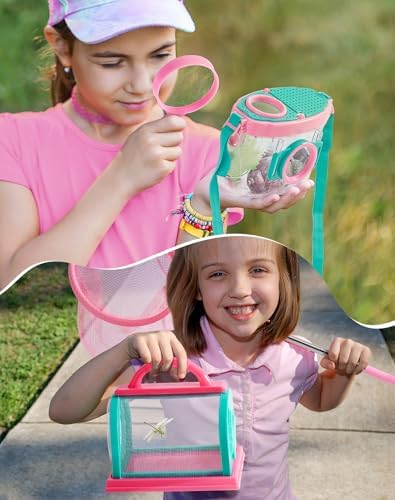 ROBUD Upgraded Bug Catcher for Kids, Bug Catching Kit with Bag Kit, Pink Outdoor Exploration Set for Camping, Montessroi Toy for Kids Coming Closer to Nature，WRP59 - Image 6