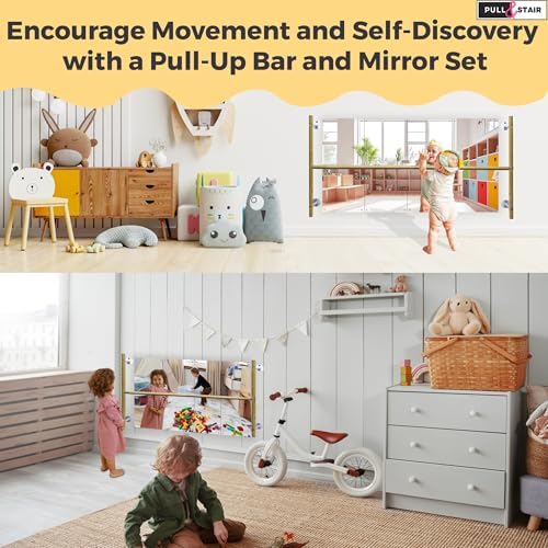 Montessori Coordination Mirror Set with 4ft Pull-Up Bar - Help Babies Build Balance, Confidence & Motor Skills | Ideal for Tummy Time, Crawling & First Steps | Safe for Home Use - Image 7
