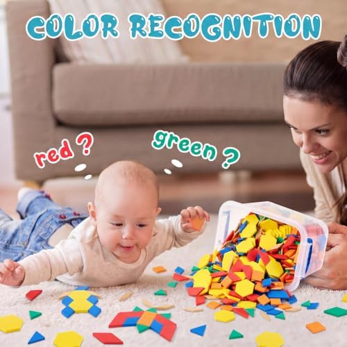 Jexine 800 Pcs 6 Styles Foam Counters Color Tiles Color Sorting Tiles, Math Counters, Sorting Toy, 3D Shapes Manipulatives, Counting, Learning, Classroom Crafts, Bingo for Kids with Storage Box - Image 4