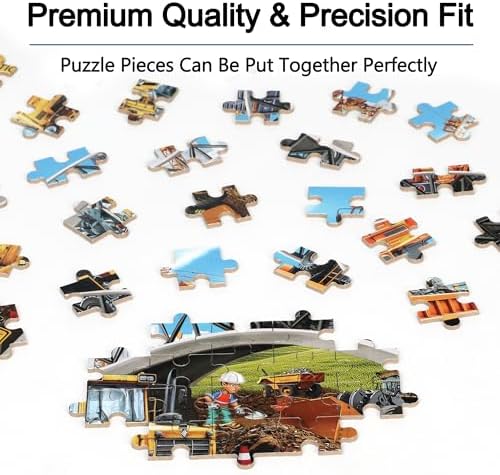 LELEMON Puzzles for Kids Ages 4-6,Construction Site 100 Piece Puzzles for Kids Ages 4-8 in a Metal Box,Educational Jigsaw Puzzles 100 Piece Puzzle Games Puzzle Toys for Girls and Boys - Image 5