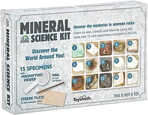 STEM Toy Mineral Science Kit Geology Rock Specimen for Young Geologists by ToysmithHome