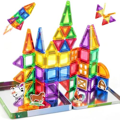 URMYWO Magnetic Building Tiles, Magnetic 3D Blocks Construction Playboards by URMYWO