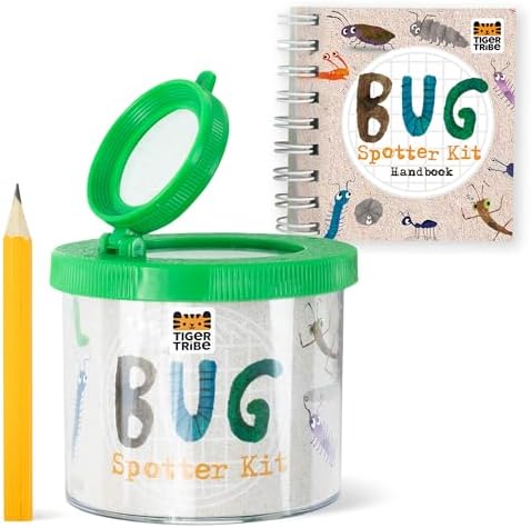 Tiger Tribe Bug Spotter Kit – Nature Exploration for Kids, Collector Box, Magnifying Lid, Bug Identification & Activity Booklet. Kids 4-8 Years by TigerTribe