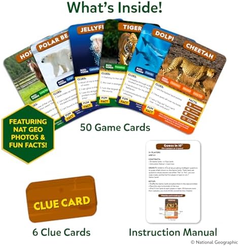 Skillmatics Guess in 10 Game – National Geographic Animals, Gift for Kids - Image 3