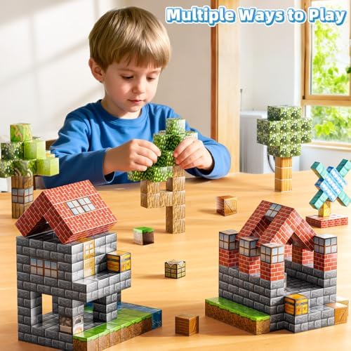 Magnetic Blocks Toys for Kids, 110PCS Magnetic Building Blocks, STEM Montessori Sensory Stacking Toy for Boys Girls Age 3 4 5 6 7 8 9 10, Christmas Birthday Gifts for Boys and Girls Age 3+ - Image 3