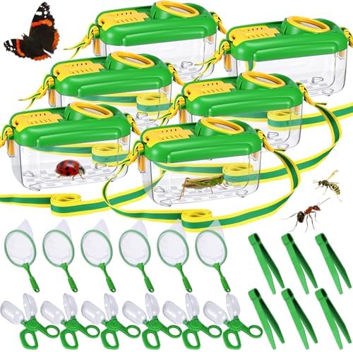 Halloscume 6 Sets Bug Catcher for Kids Insect Catching Kit, Green by Halloscume