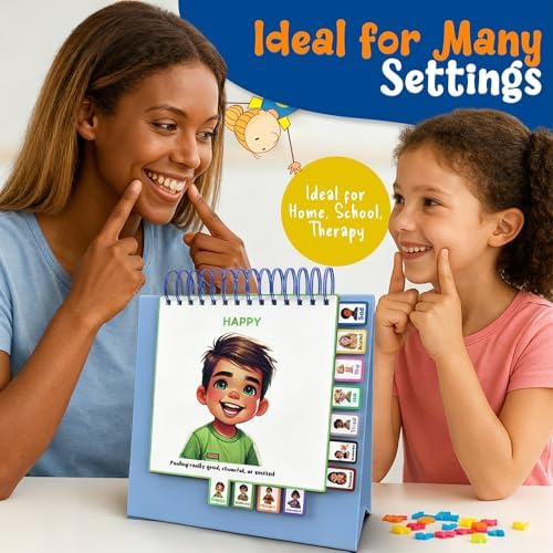 Thought-Spot Expressive Faces Flipbook | Emotions Wheel & Feelings Chart | Emotional Regulation Tool for Home, Class, Calm Down Corner | Helps Kids Learn Coping Skills | Autism Must-Have - Image 6