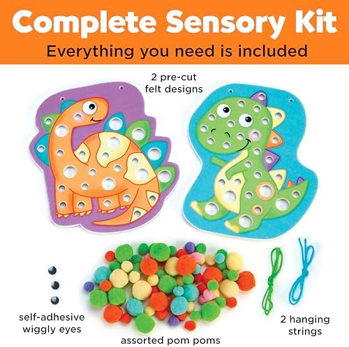 Creativity for Kids Pom Pom Pictures: Dinosaurs - Toddler Learning Toys, Sensory Play (Ages 3+) - Image 3