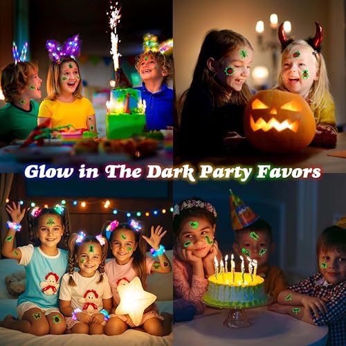 96PCS Glow in The Dark Bug Temporary Tattoos for Kids, Luminous - Image 5