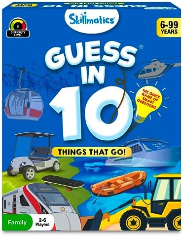 Skillmatics Guess in 10 – Things that Go, Educational & Trivia Card Game by Skillmatics
