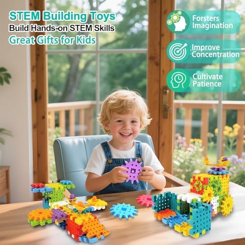 STEM Education Building Toys, 248 PCS Electric Gear Building Blocks Toys Set with Drill, Toddler Screw Toy, Kids Tool Set Construction Toy for Boys Girls Gifts Age 3-8 - Image 6