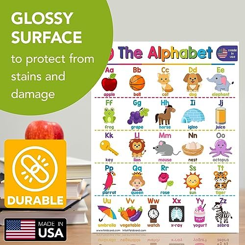 FoldCard Alphabet Chart Educational Poster 8.5x11 5pk - Image 3