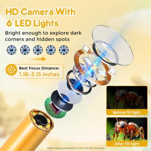 Kids Toy Borescope Camera with Light, 2.4" 1080P Outdoor STEM Toy - Image 4