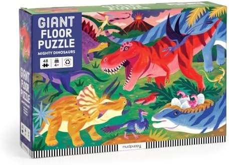 Mudpuppy - Mighty Dinosaurs 48 Piece Giant Floor Puzzle for Kids by Mudpuppy