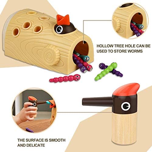 TOP BRIGHT Montessori Toys for 2 Year Old Gift, Magnetic Bird Feeding Game - Image 5