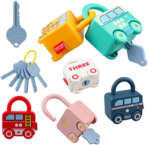 Montessori Educational Toys Learning Games Busy Board - Toddler Car Activities - Sensory Fine Motor Skills Developmental Toys - Birthday for Boys Girls by Junyobee