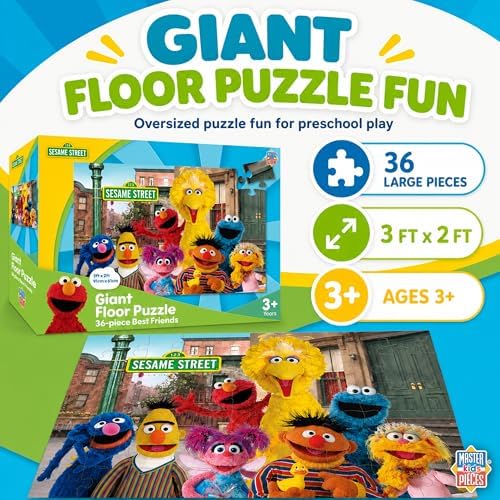 Sesame Street - Best Friends 36pc Floor Puzzle - Jigsaw Puzzle with Vibrant Artwork and Durable Pieces - Fun Family Activity, Brain Challenge, and Educational Entertainment for Kids, Teens, and Adults - Image 2