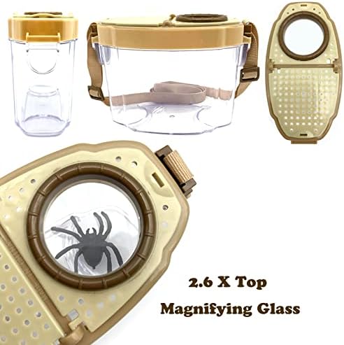 Bug Catcher Kit, Kids Bug Collection Kit, Outdoor Nature Explorer Kit with Tweezers, Magnifying Glass, Science Educational Kit, Bug Observation Container for Boys and Girls (Gold) - Image 3