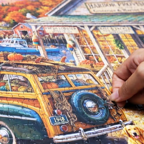 Think2Master Harbor General Store 1000 pieces Large Format Jigsaw Puzzle: 13+, teens, adults & families. Vintage Seaside Small Town Americana Great gift for Nostalgia & 1940s 1950s Size: 26.8” X 18.9” - Image 2
