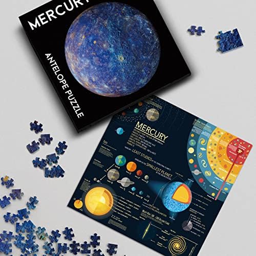 Antelope - 1000 Piece Mercury Jigsaw Puzzle for Adults, Space Planet Round Circle Solar System Puzzle, High Resolution, Matte Finish, No Dust - Image 5
