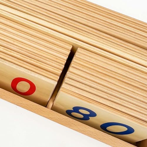 Hidoggy Montessori Small Number Cards with Box (1-9000), Wooden Math Number Counting Manipulative Toys, Basic Math Games Preschool Learning Educational Materials for Toddler Kids 3 4 5 Years - Image 5