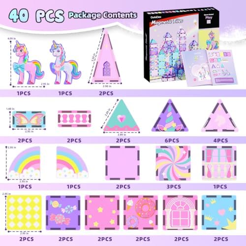 GobiDex Magnetic Building Blocks Unicorn Toys for Girls Age 4-6 - Image 6