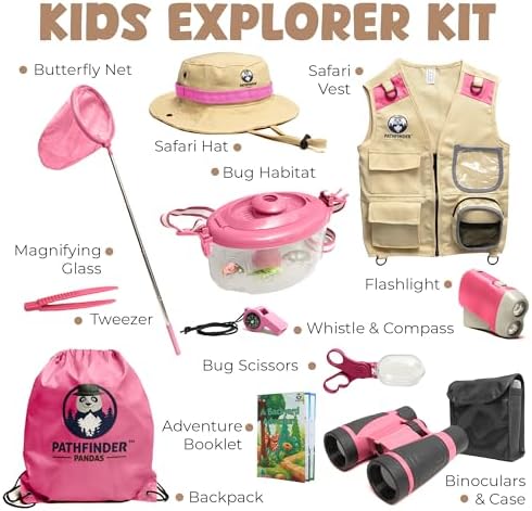 Kids Explorer Kit with Safari Vest & Hat for 3-7 Year Old Boys & Girls - Image 6