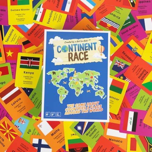 Continent Race Geography Educational Board Game for Kids, Tweens, Family, Friends, Teachers and Classrooms - Learn About Flags & Countries Around The World - Image 4