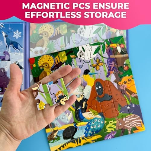 Magnetic Puzzles for Toddlers 3-5 - 2x48 Pieces Travel Games for Kids 2-4 - Image 5