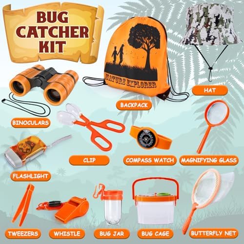 ESSENSON Bug Catcher and Kids Explorer Kit, Outdoor Bug Catching Explorer Adventure Kit with Binoculars, Summer Outdoor Toys for Kids Ages 4-8 - Image 2