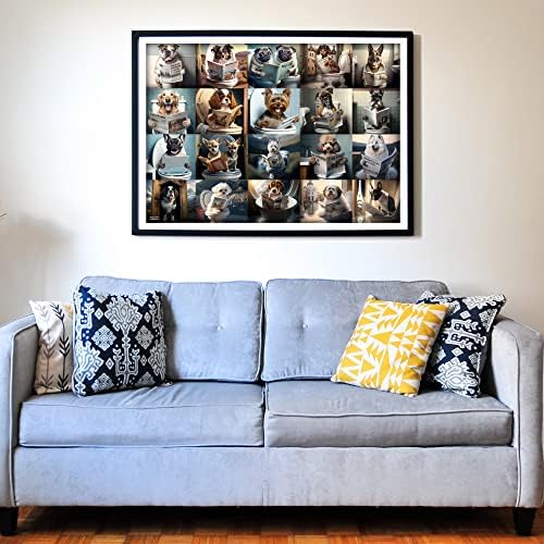Think2Master Pooping Dogs & Puppies 500 Pieces Very Large Pieces Jigsaw. for Adults & Seniors 13+ Size: 26.8” x 18.9” - Image 4