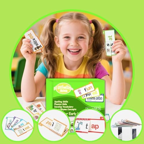 30 Read and Rhyme Flip Books Letter Sounds Flash Cards Flip Books Interactive Reading Flash Cards - Image 3